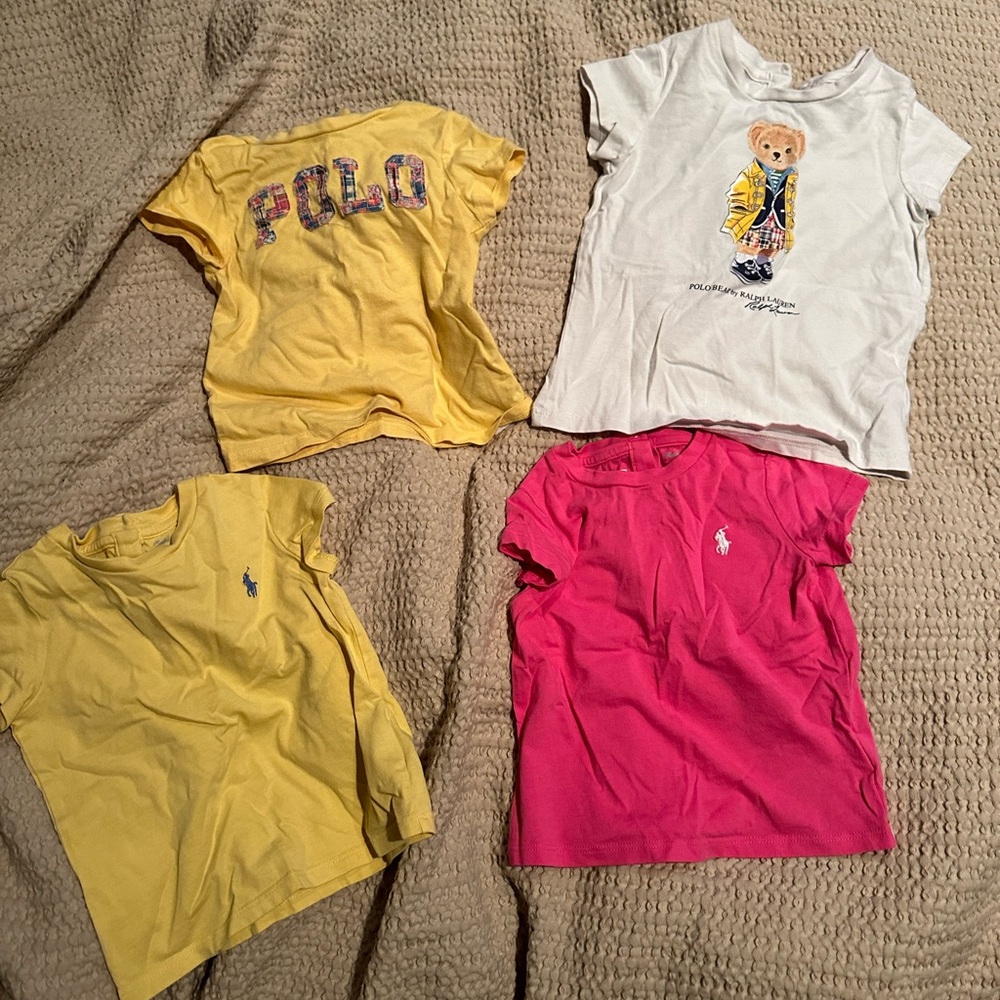Polo by Ralph Lauren Kids' Yellow White and Pink T-Shirts